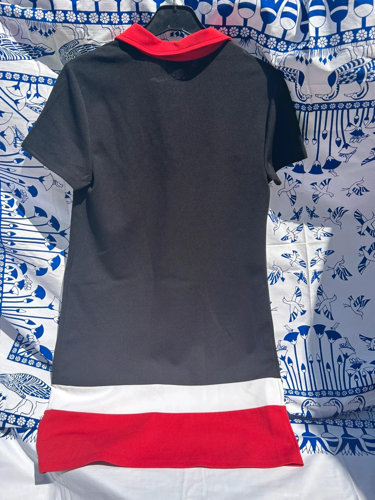 Vestido vermelho preto branco 34/XS cache cache feminino muito bom estado – photo 2